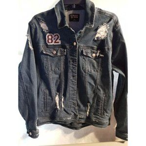 Tinseltown 82 Jean distressed jacket size large
